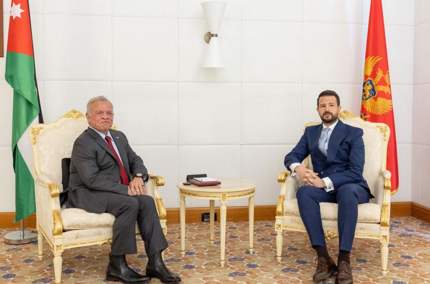 الملك يبحث سبل التعاون وتعزيز التنسيق مع رئيس جمهورية الجبل الأسود