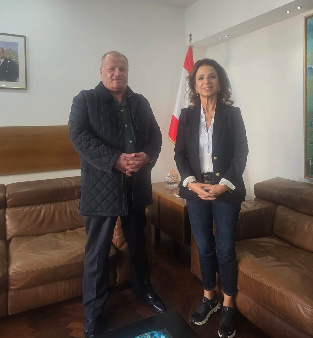 سماوي  يلتقي سلامة ولحود ويبحثان سبل التوأمة بين مهرجان جرش والمهرجانات اللبنانية