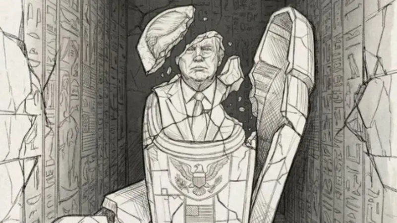 خامنئي يرد على ترامب بصورة فرعون.. ويحذره من السقوط (شاهد)