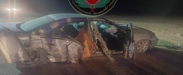 وفاة و5 إصابات بتصادم مركبتين على طريق الشوبك